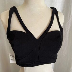 NEW charlotte russe strappy cut out cropped top